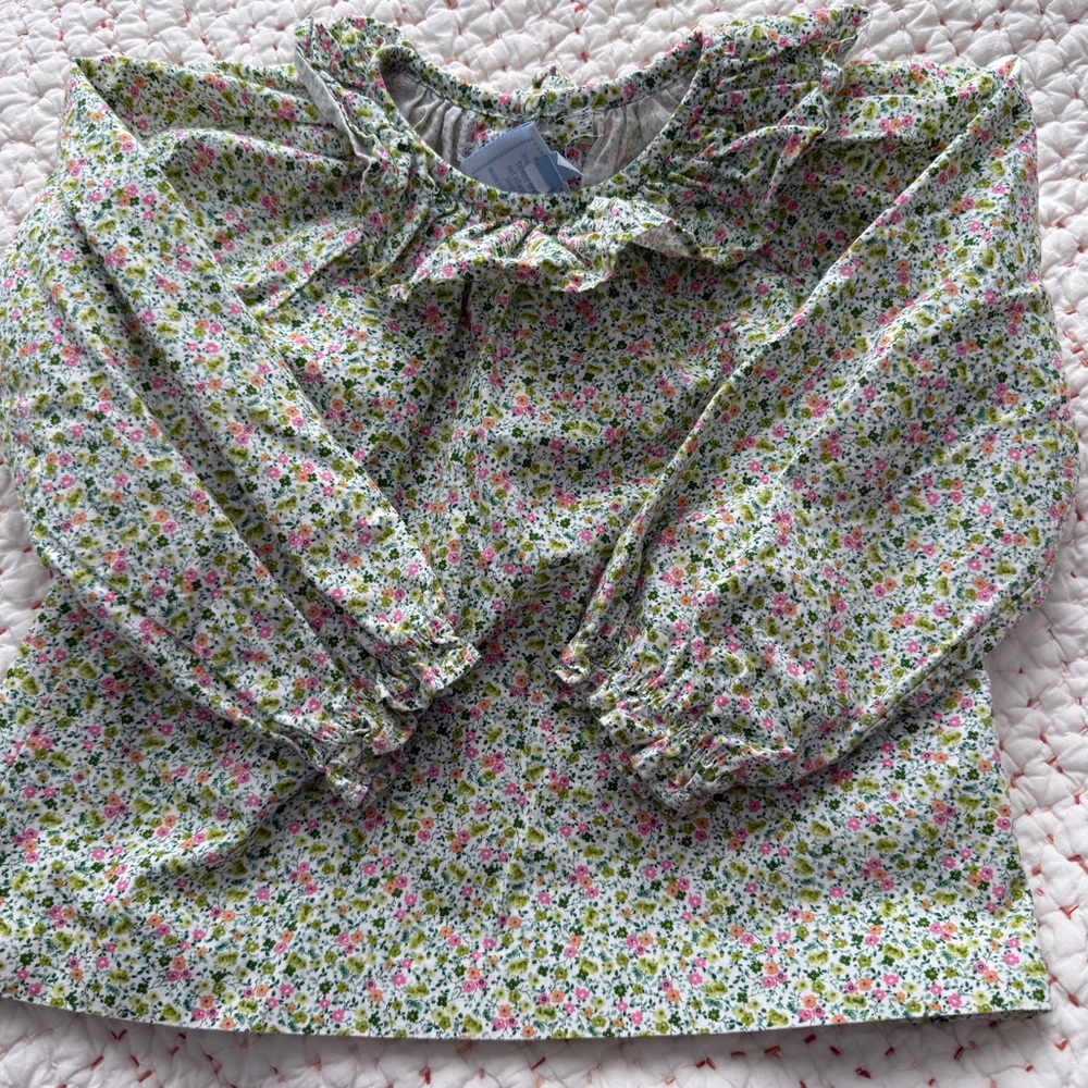 💐 Little English ruffle long sleeve blouse - 4T